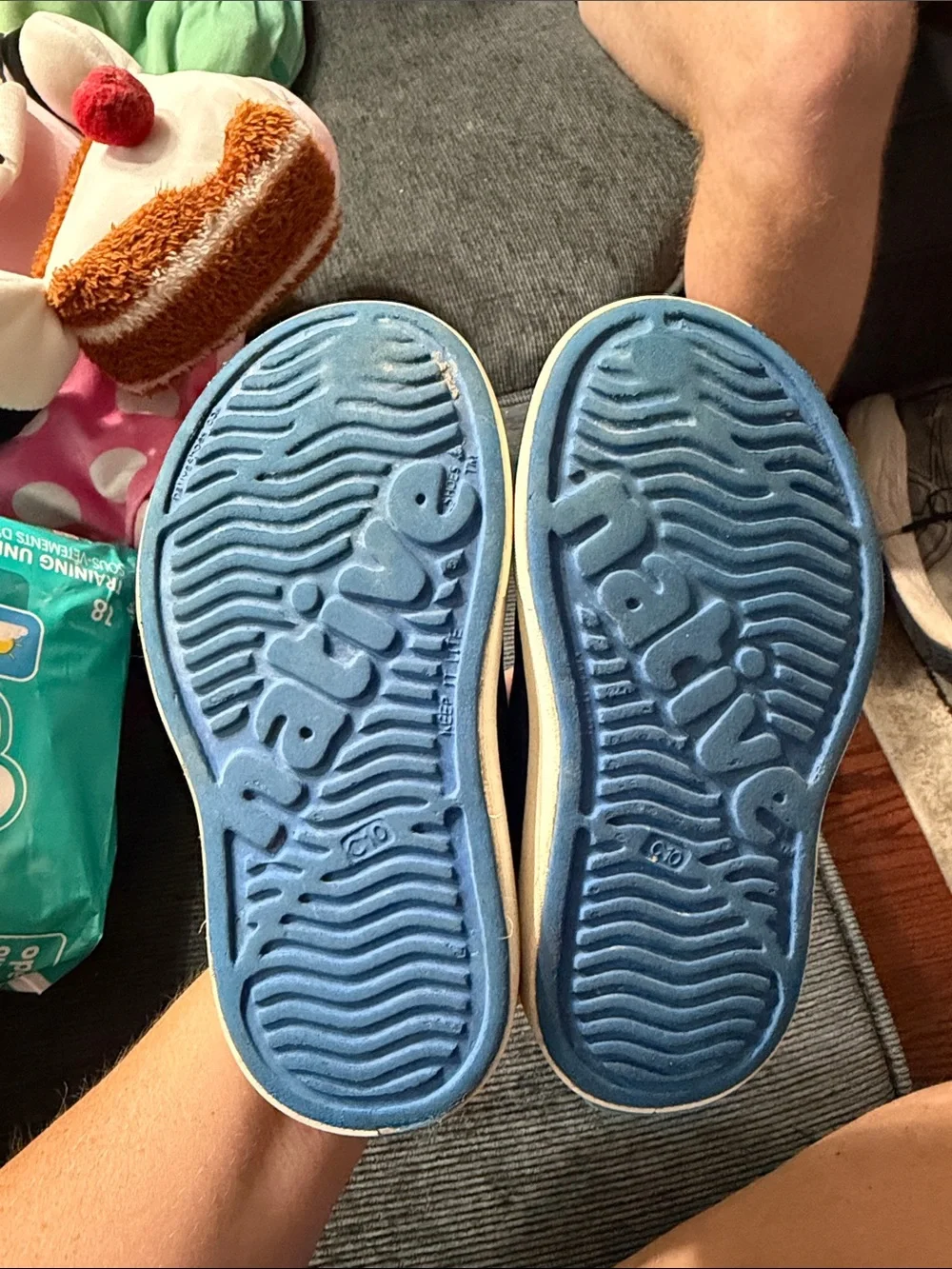 Native Shoes Kids Slip-On Water Shoes in Bright Blue